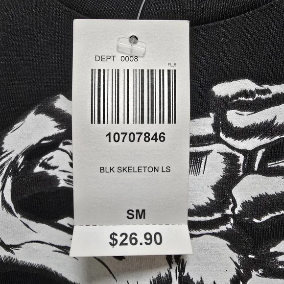 RUDE Black Skeleton Long Sleeve Shirt - Picture 4 of 4